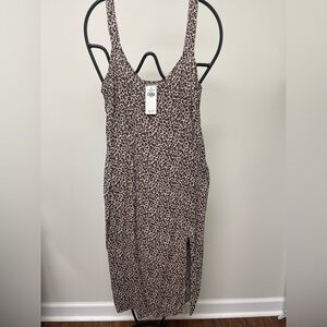 Abercrombie & Fitch Animal Print Midi Dress